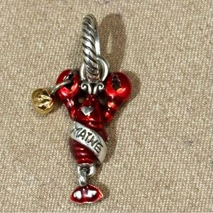 🆕Listing! 🆕 Brighton Maine lobster state charm Red enamel Moveable tail NWOT